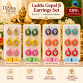 Ratna Jyoti Shringar Earrings – Set of 3 Pairs for Laddu Gopal Ji