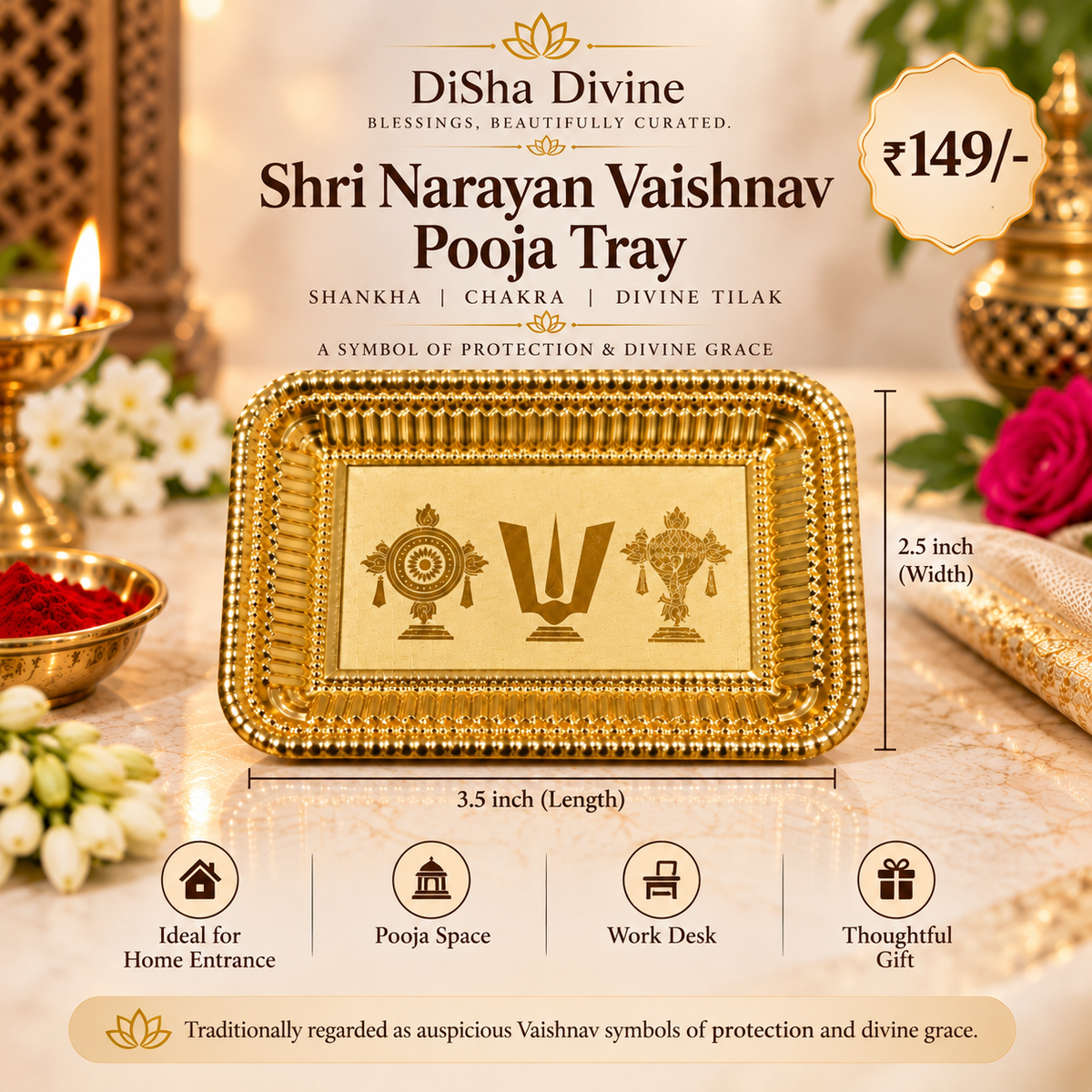Shri Narayan Vaishnav Pooja Tray