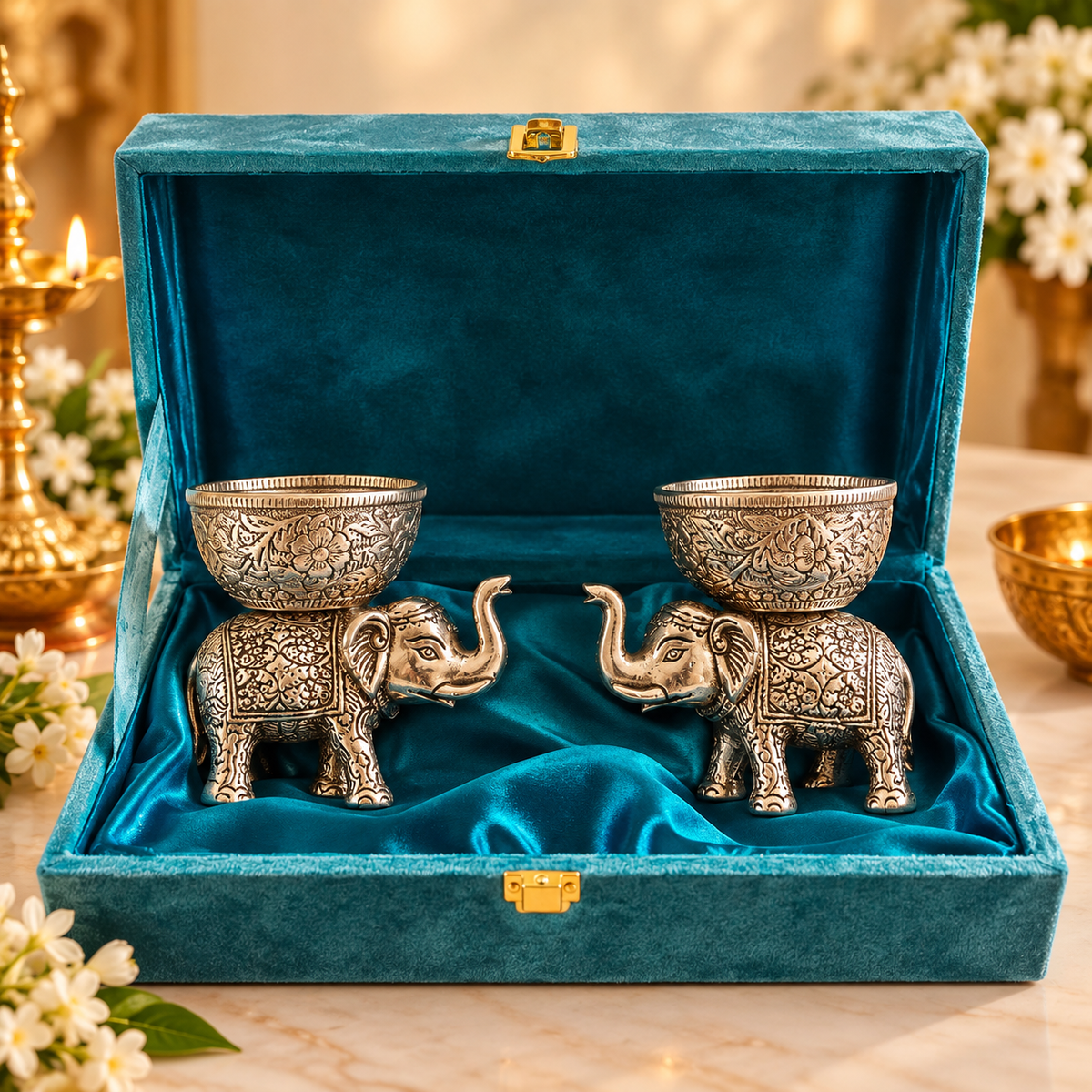 Elephant Dry Fruit Bowl Set