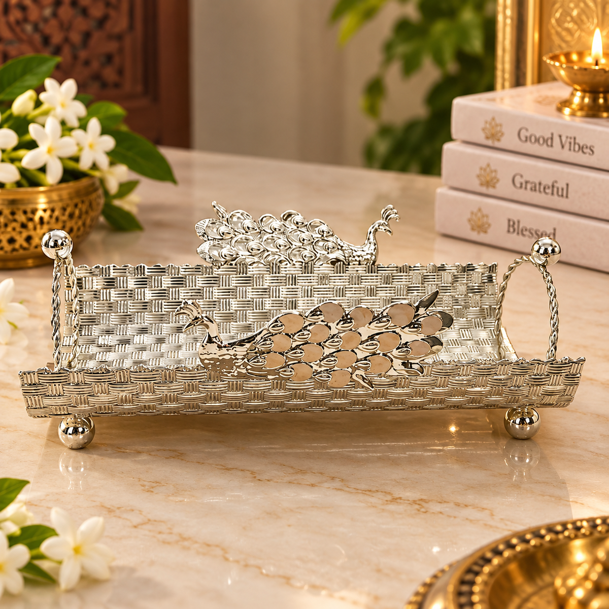 German Silver Tissue Holder
