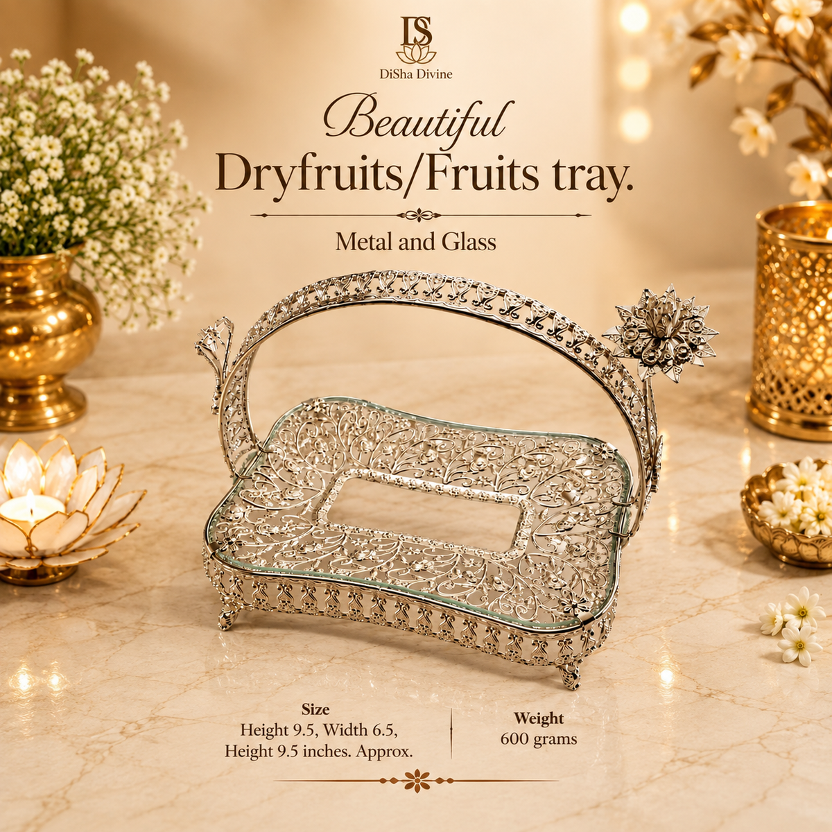 Fruit Basket with Glass