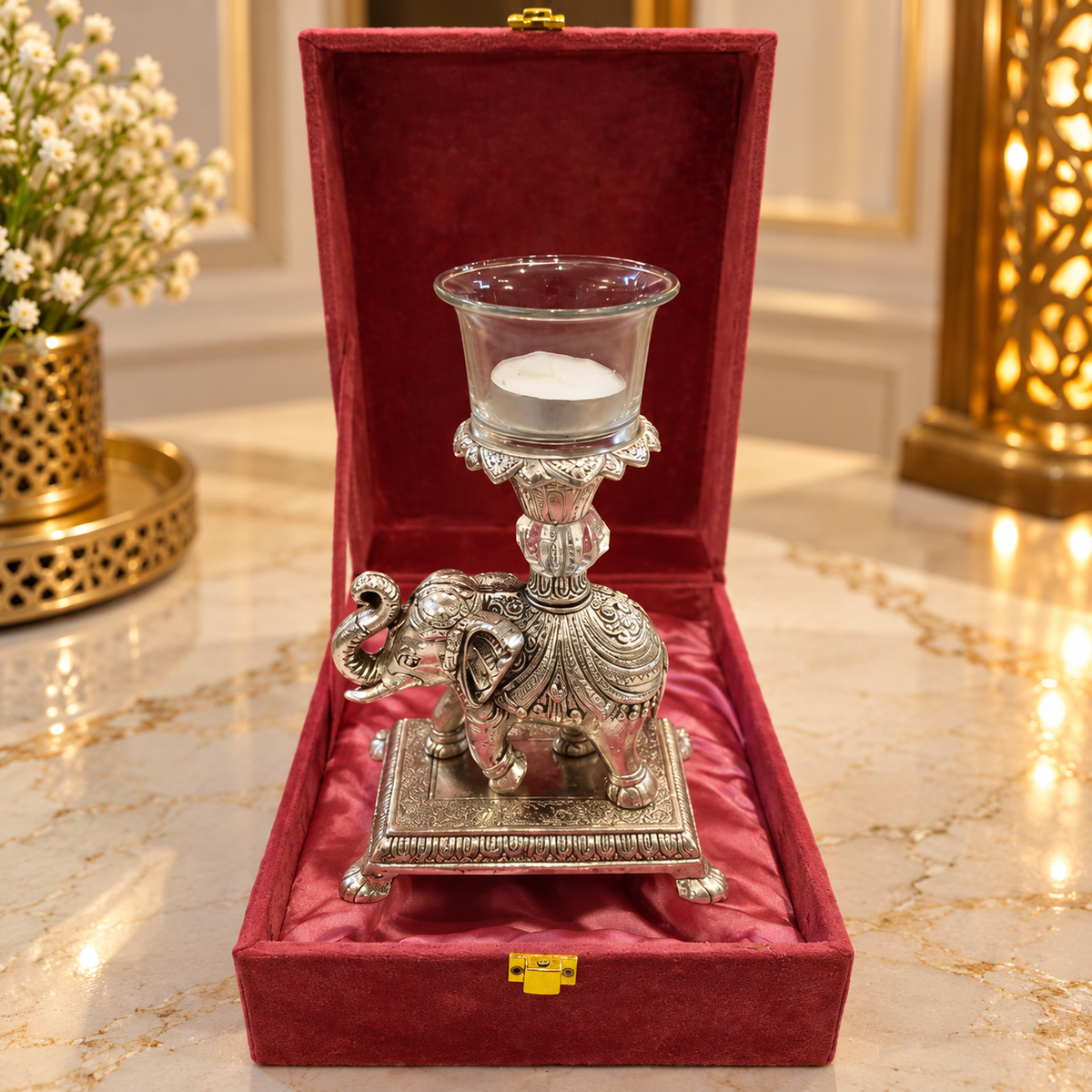 Elephant Tea Light Holder – Single