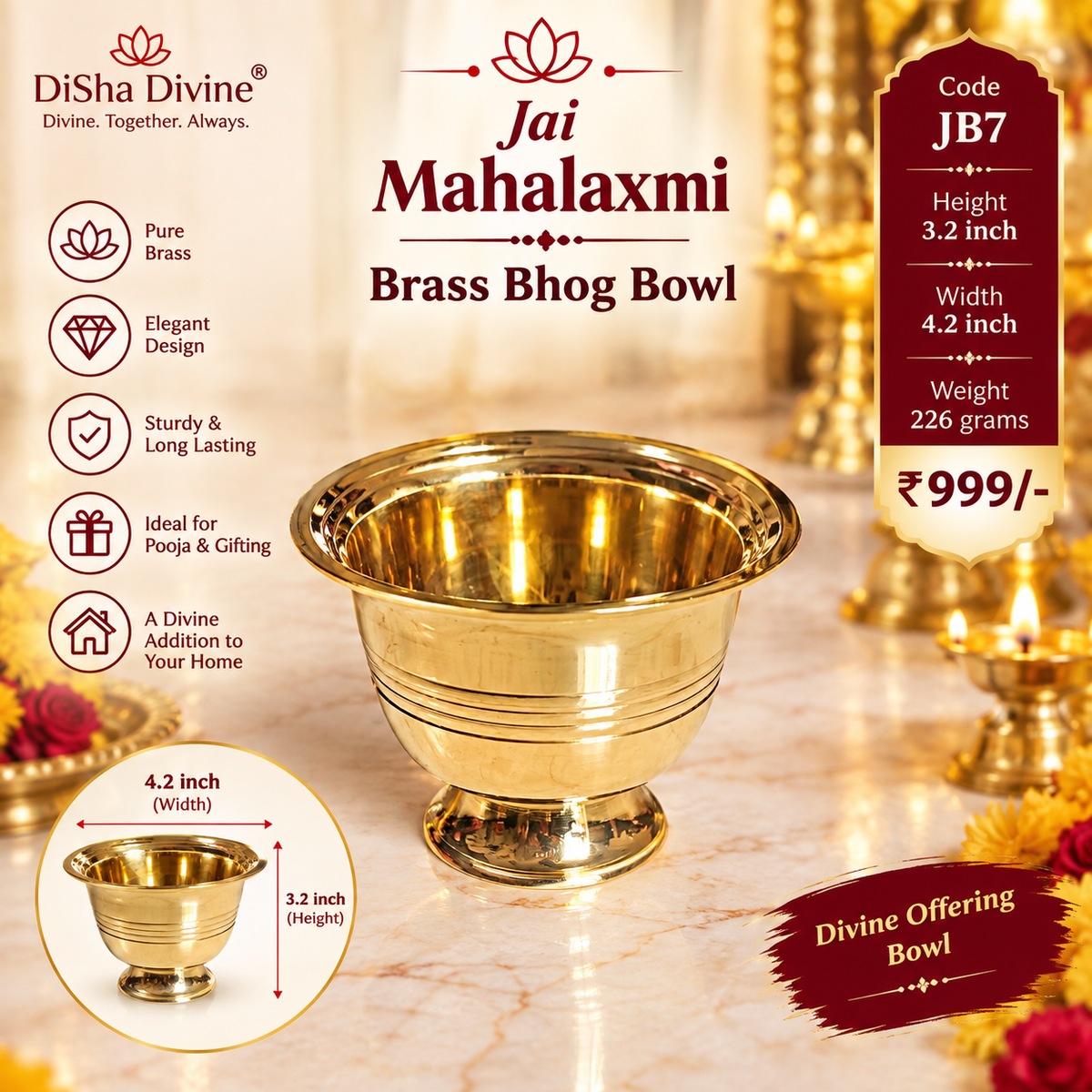 Brass Bhog Bowl