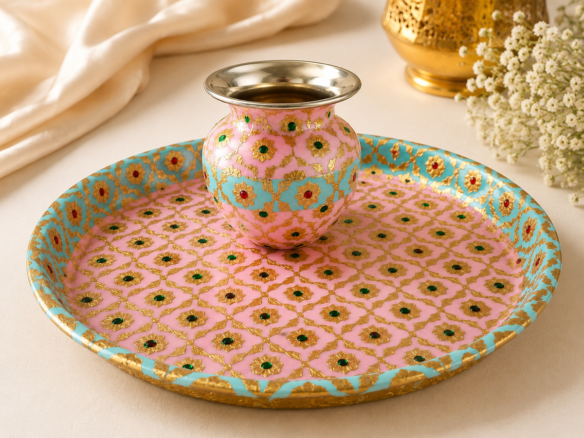 Karwa Chauth Kalash & Thali Set