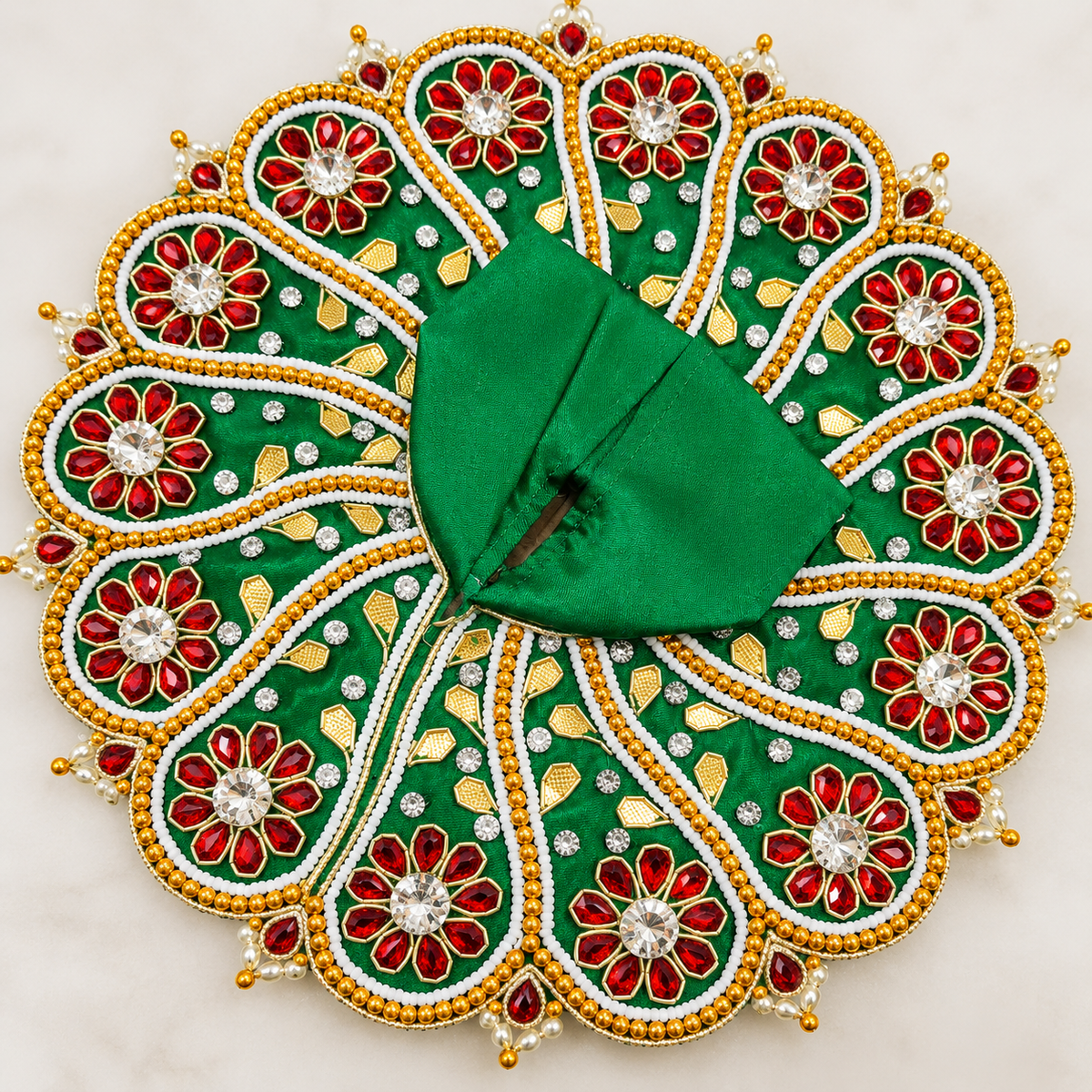 Rajashree green gota patti poshak