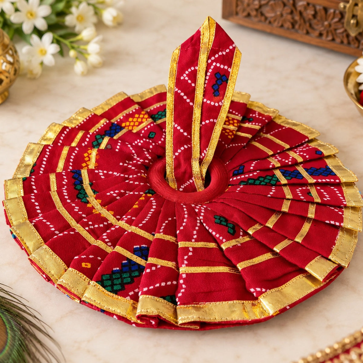 Raas Bandhani Red Poshak