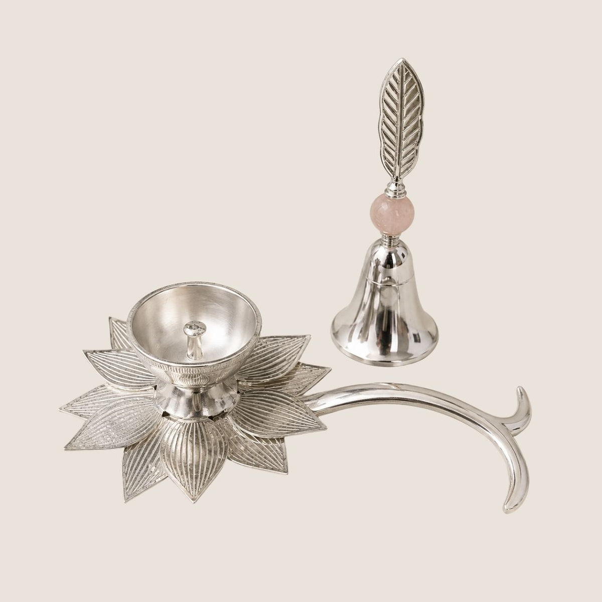 Resin Diya & Ghanti Set