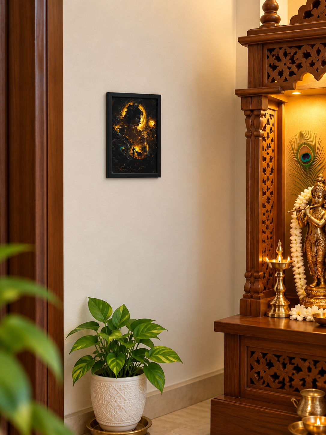 Shri Krishna Ji – Divine Blessings | Classic Frame