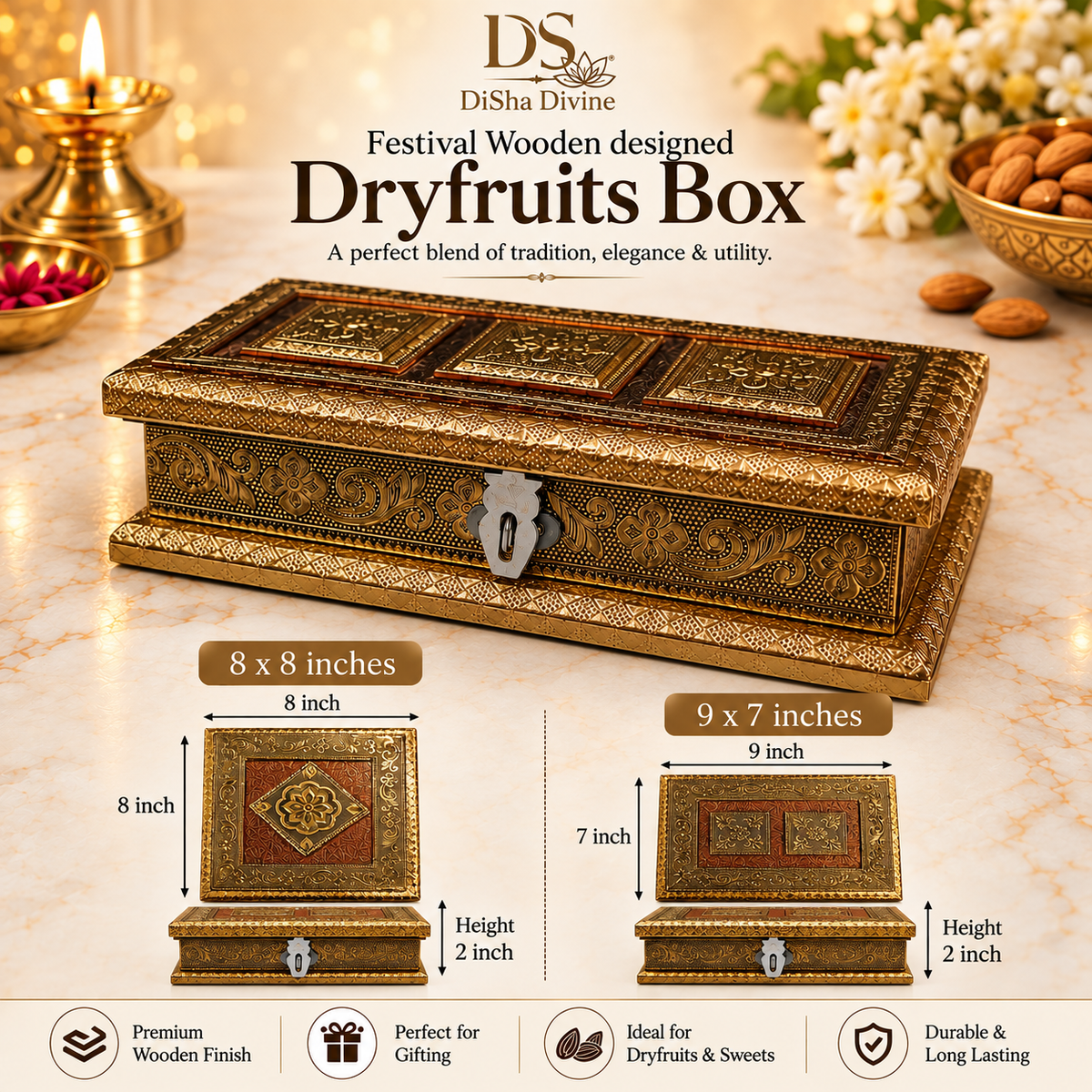 Square Dry Fruit Box