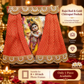 Rajsi Red & Gold Chitrapat Poshak – Pearl Lace Shringar