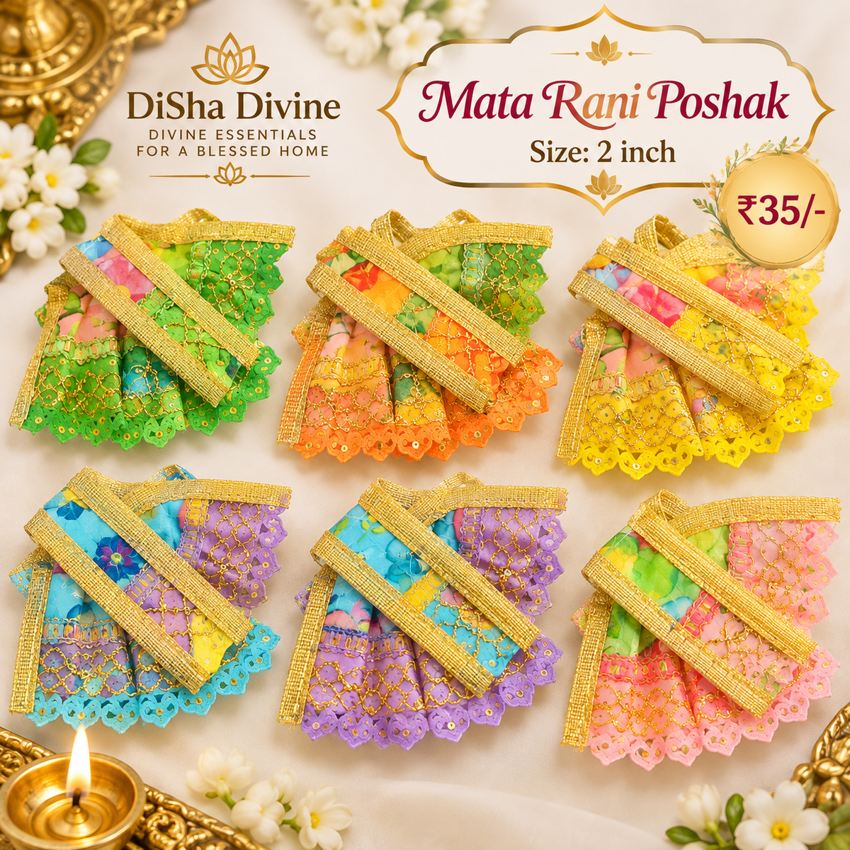 Rangoli Leheriya Mata Rani Poshak – 2 inch