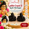 Laddu Gopal Ji Kesh Shringar – Set of 2 (Size 1)