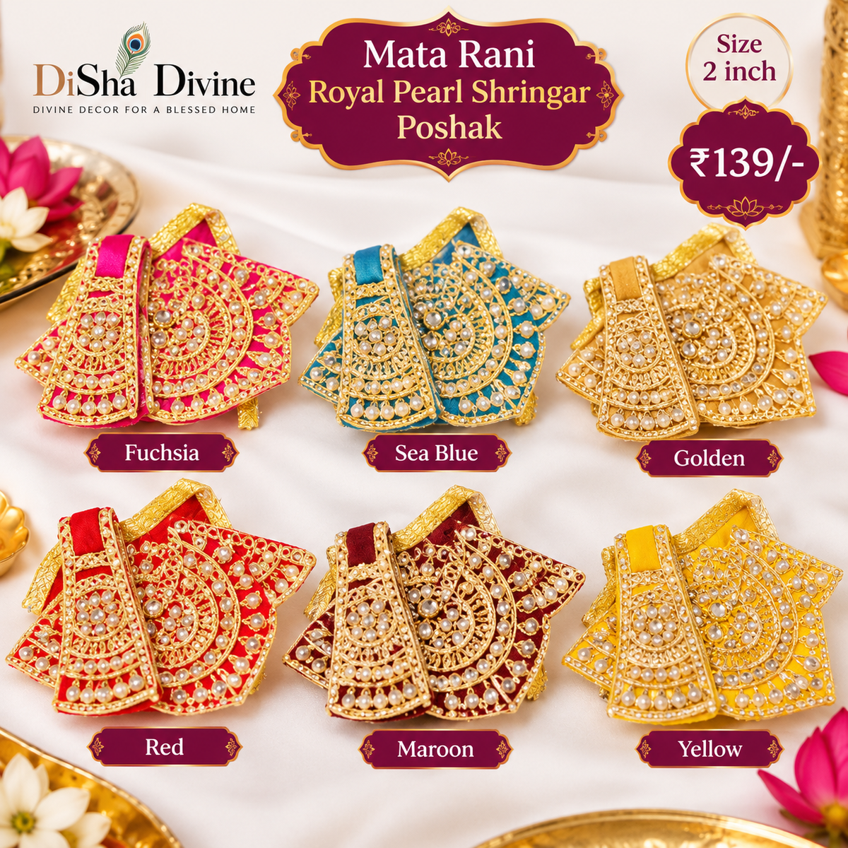 Mata Rani Royal Pearl Shringar Poshak