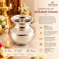 German Silver Jal Kalash (Ghanti) – 4 Inch