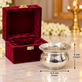 Premium German Silver Home Mandir Mini Kalash – 5.5 cm