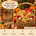 Floral Gift Hamper Basket with Handle
