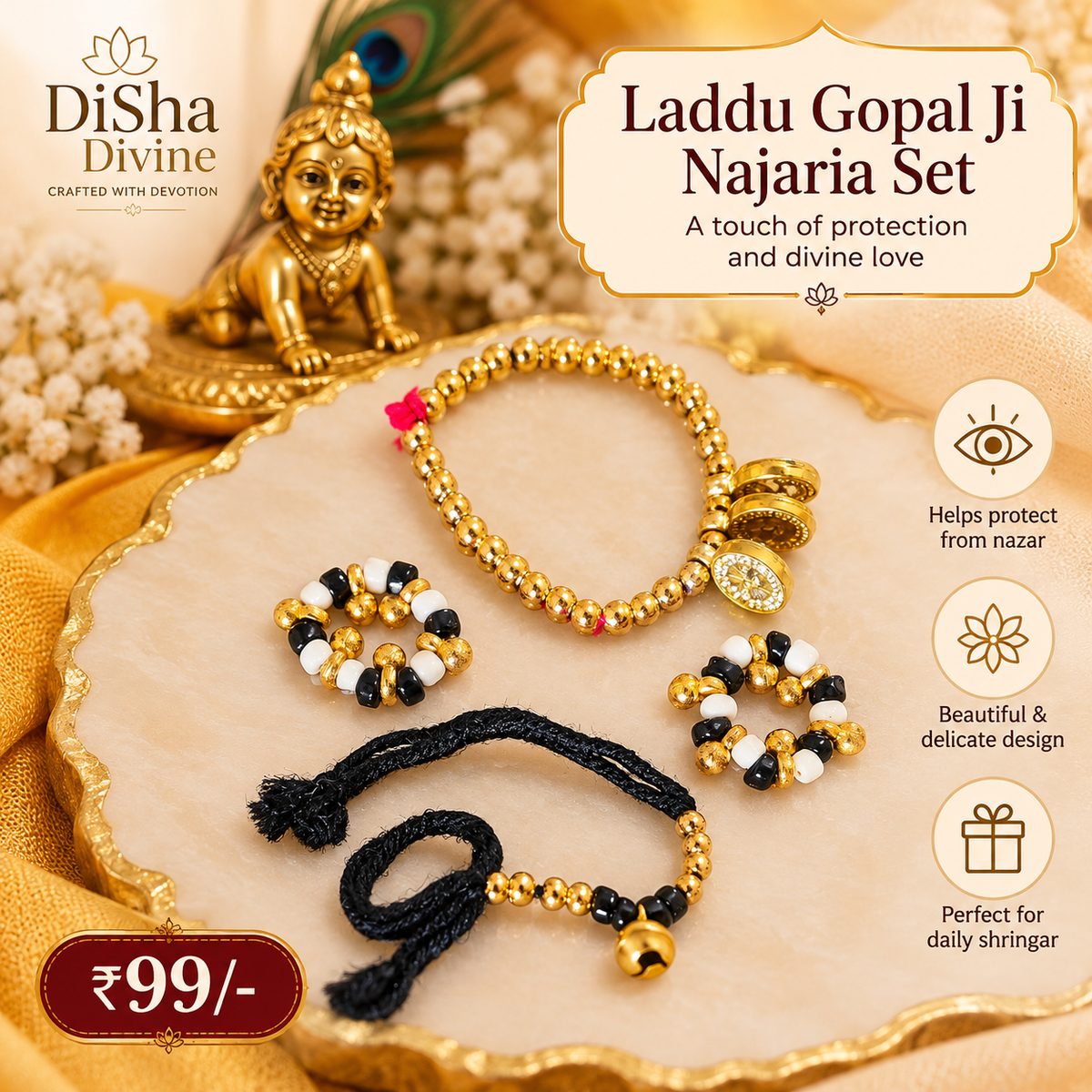 Laddu Gopal Ji Nazar Suraksha Najaria Shringar Set