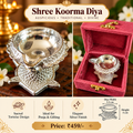 Shree Koorma Diya – Silver Finish Tortoise Diya