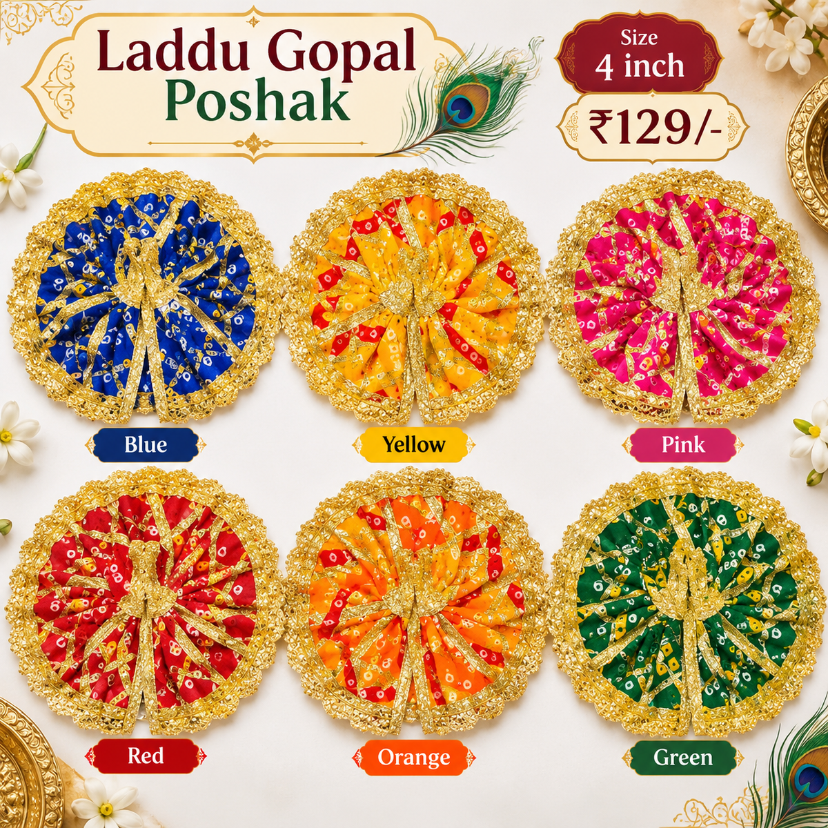 Festive Laddu Gopal Poshak - Size 4