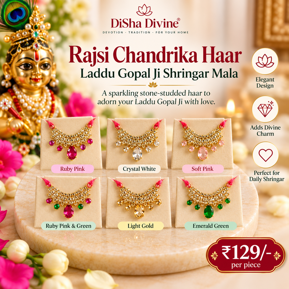 Rajsi Chandrika Haar – Laddu Gopal Ji Shringar Mala