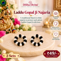 Laddu Gopal Ji Najaria – Black & White Beaded (2 Sets)
