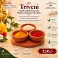 Triveni – Handcrafted Terracotta Haldi Kumkum Chawal Set