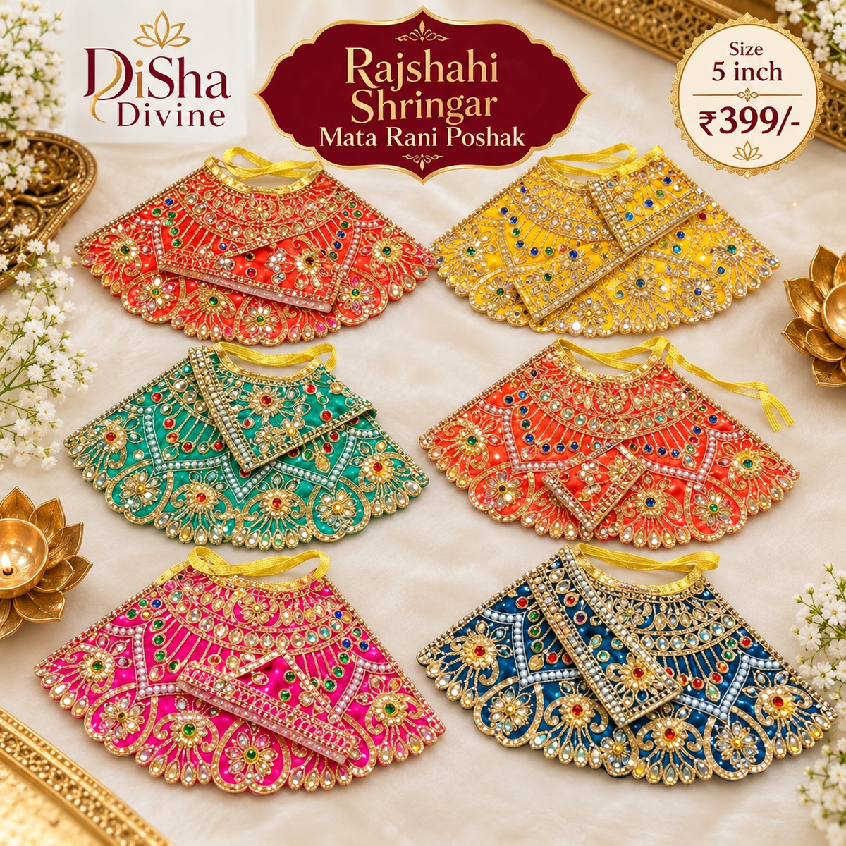 Rajshahi Shringar Mata Rani Poshak – 5 inch