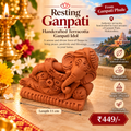 Resting Ganpati – Handcrafted Terracotta Idol