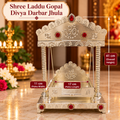 Shree Laddu Gopal Divya Darbar Jhula – Silver Finish