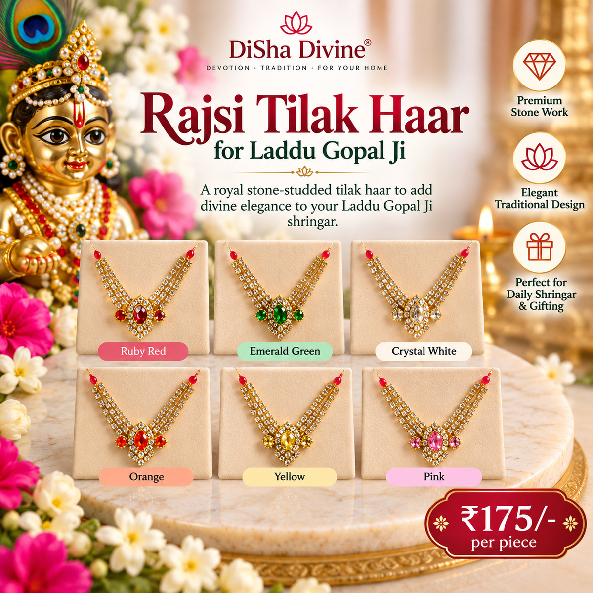 Rajsi Tilak Haar for Laddu Gopal Ji