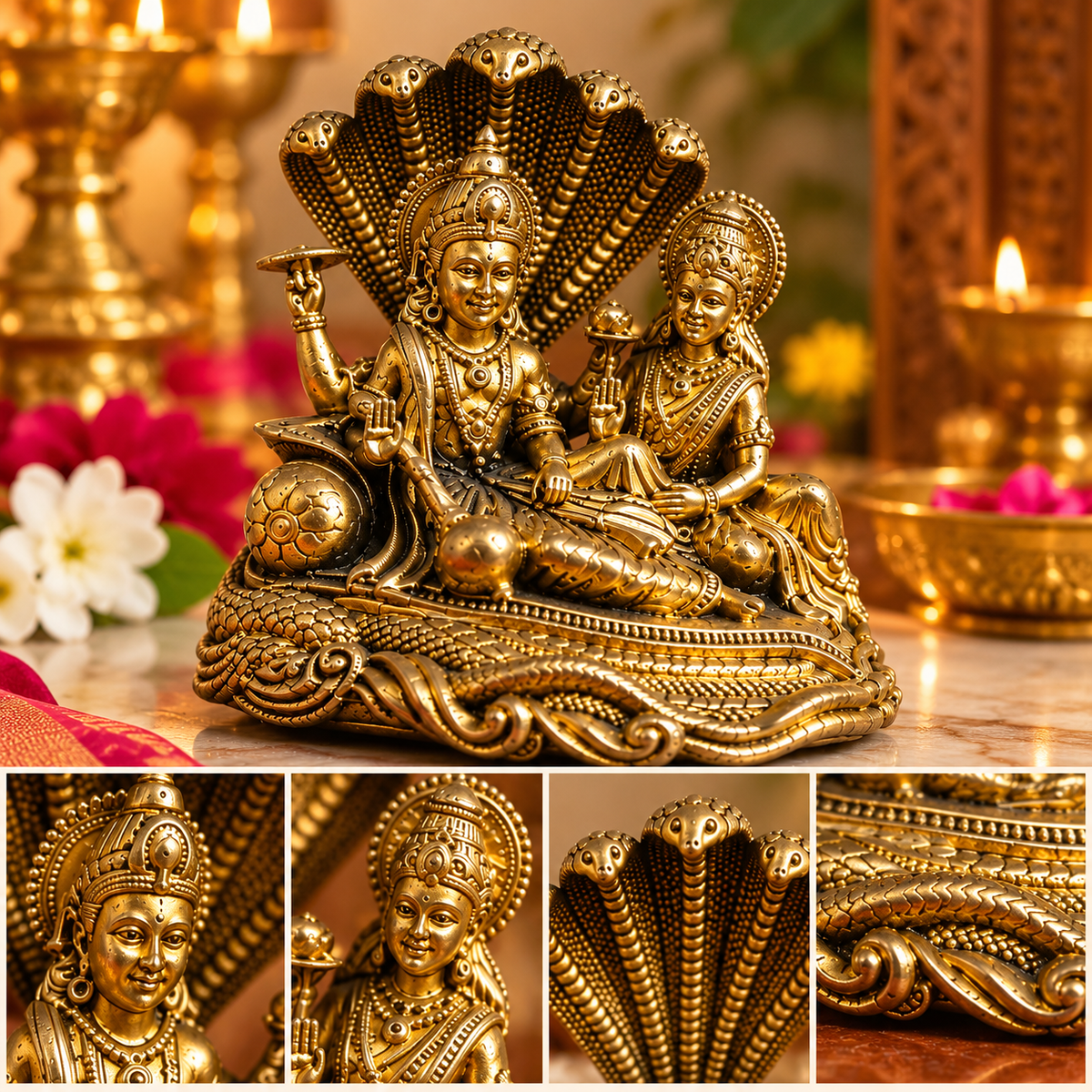 Shri Vishnu Lakshmi Ji on Sheshnag