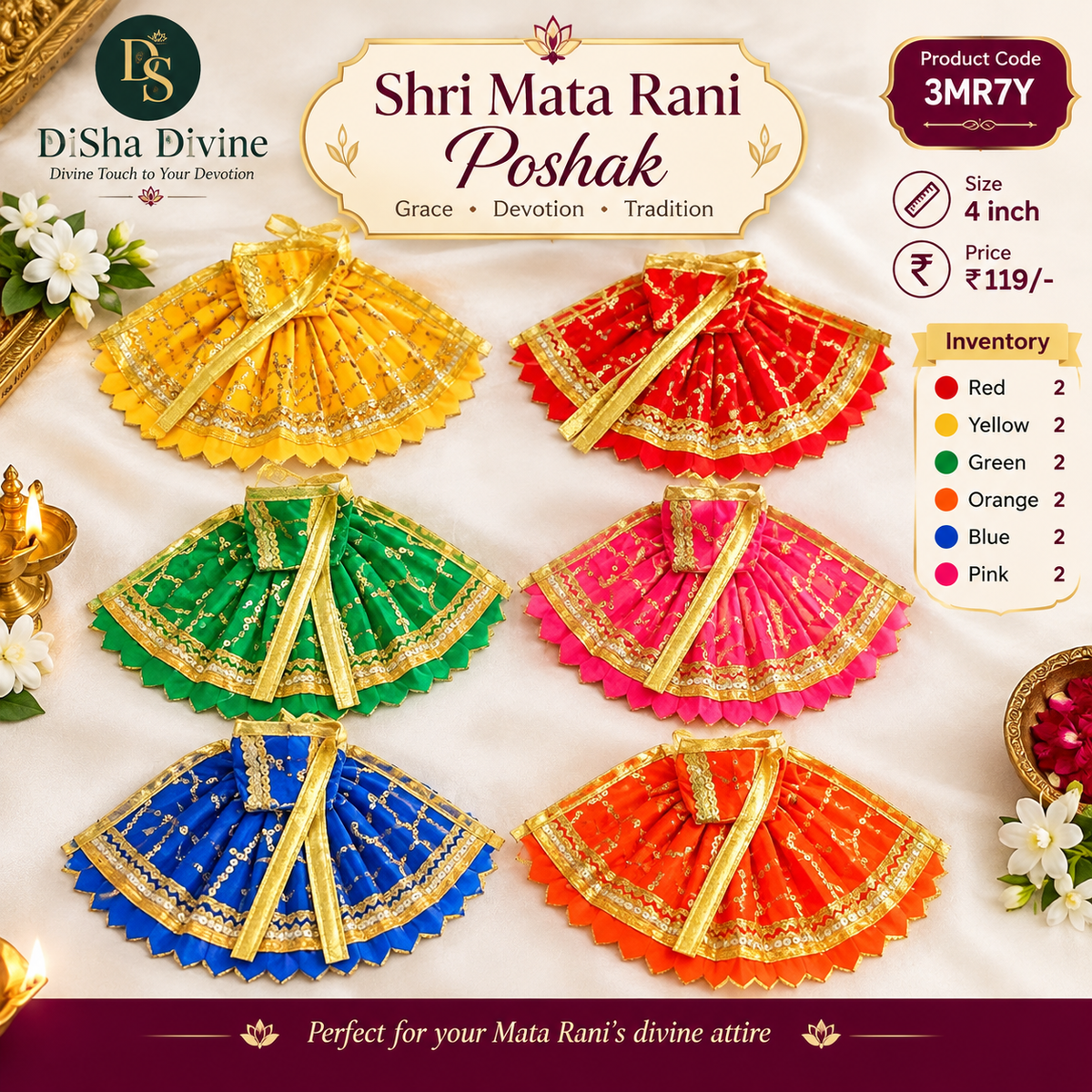 Mata Rani Colourful Traditional Poshak